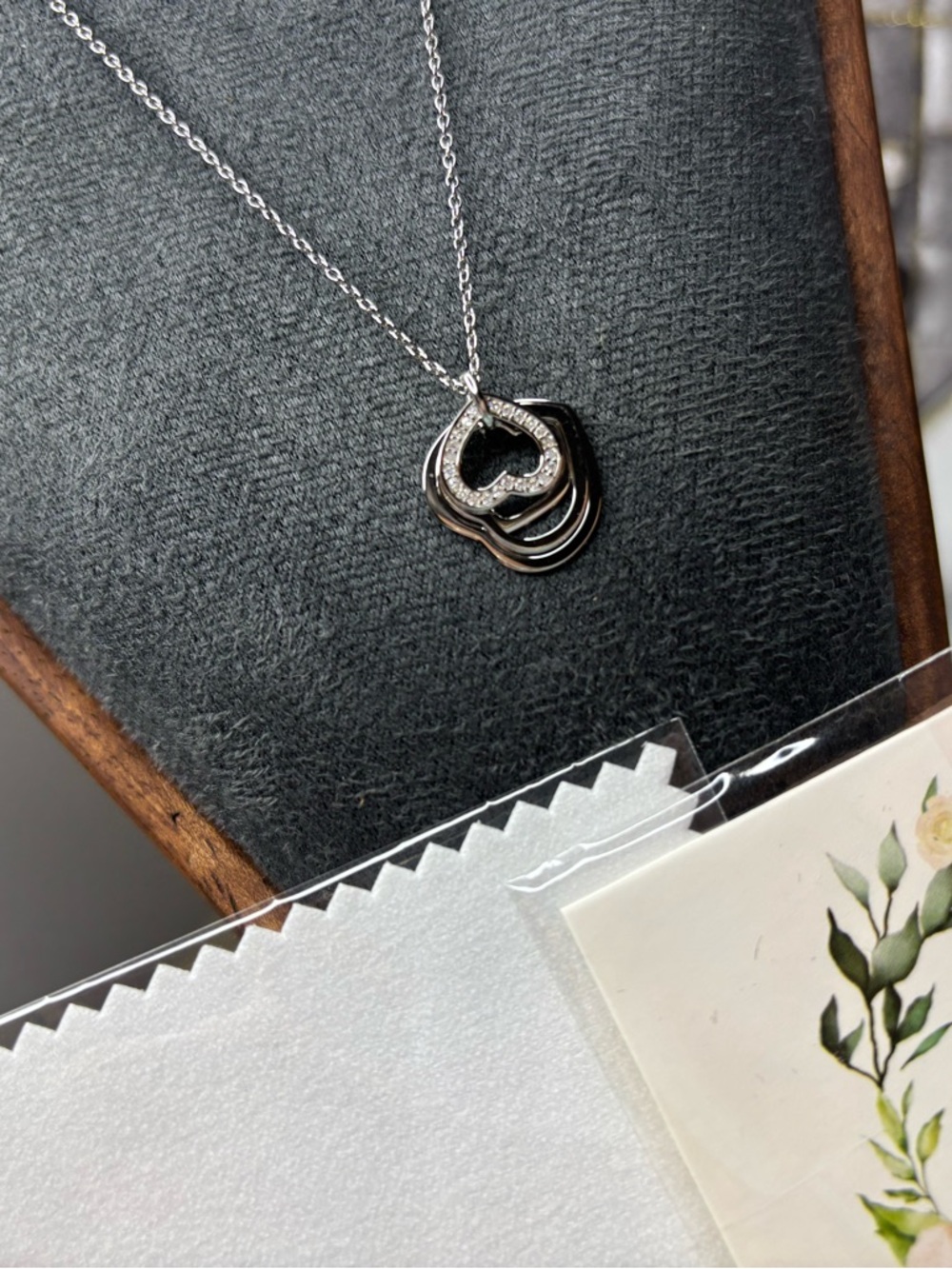 Old Rubin sterling silver heart pendant necklace - Picture 5 of 9